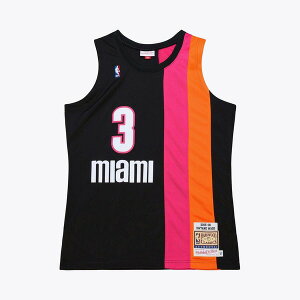 �~�b�`�F��&�l�X �����Y �g�b�v�X �V���c �W���[�W�[ Men's Mitchell & Ness Dwyane Wade Black Miami Heat 2005-06 Hardwood Classics Authentic Jersey Black �u���b�N