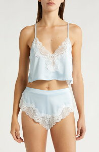 �u���[�x�� ���f�B�[�X �A���_�[�E�F�A �i�C�g�E�F�A ���[�X�g���� �T�e�� ���[�X Bluebella Isabellay Lace Trim Satin Short Pajamas Ice Water Blue �u���[