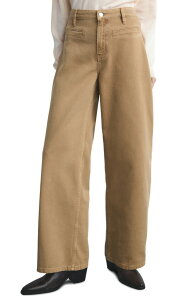 �}���S ���f�B�[�X �{�g���X �f�j���p���c �W�[���Y MANGO Welt Pocket Balloon Jeans Caramel