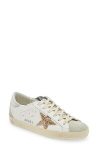 �S�[���f���O�[�X ���f�B�[�X �V���[�Y �X�j�[�J�[ Golden Goose Super-Star Perm-Noos Low Top Sneaker White/ Gold/ Silver �z���C�g