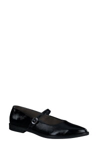 �|�[���E�O���[�� ���f�B�[�X �V���[�Y �p���v�X Paul Green Carla Mary Jane Flat Black Crinkled Patent �u���b�N