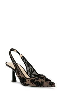 �x�b�c�B�W�����\�� ���f�B�[�X �V���[�Y �q�[�� Betsey Johnsonikki Pointed Toe Slingback Pump Black �u���b�N