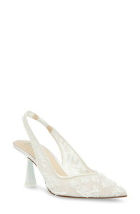 �x�b�c�B�W�����\�� ���f�B�[�X �V���[�Y �q�[�� Betsey Johnsonikki Pointed Toe Slingback Pump Ivory �A�C�{���[