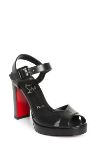 �N���X�`�����E���u�^�� ���f�B�[�X �V���[�Y �T���_�� �q�[�� Christian Louboutin Cora Block Heel Sandal Black �u���b�N