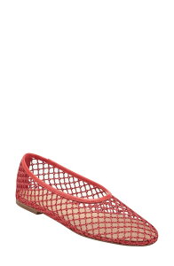 �}�[�N�E�t�B�b�V���[ ���f�B�[�X �V���[�Y �p���v�X Marc Fisher LTD Jazlyn Pointed Toe Flat Medium Red ���b�h