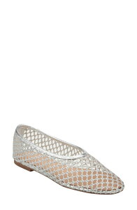 �}�[�N�E�t�B�b�V���[ ���f�B�[�X �V���[�Y �p���v�X Marc Fisher LTD Jazlyn Pointed Toe Flat Silver �V���o�[