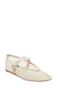 �}�[�N�E�t�B�b�V���[ ���f�B�[�X �V���[�Y �p���v�X ���b�V�� Marc Fisher LTD Godina Mesh Mary Jane Flat Ivory �A�C�{���[