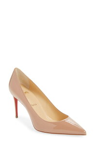 �N���X�`�����E���u�^�� ���f�B�[�X �V���[�Y �p���v�X ���U�[ Christian Louboutin Kate Pointed Toe Patent Leather Pumpk1a Nude