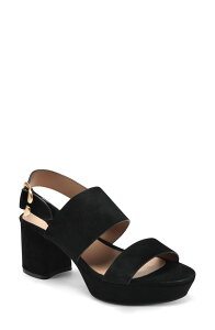 �G�A���\�[���Y ���f�B�[�X �V���[�Y �q�[�� �v���b�g�t�H�[�� �T���_�� Aerosoles Camera Platform Sandal Black Suede �u���b�N