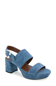 �G�A���\�[���Y ���f�B�[�X �V���[�Y �q�[�� �v���b�g�t�H�[�� �T���_�� Aerosoles Camera Platform Sandal Blue Jean Denim Suede �f�j��