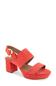 �G�A���\�[���Y ���f�B�[�X �V���[�Y �q�[�� �v���b�g�t�H�[�� �T���_�� Aerosoles Camera Platform Sandal Coral Suede �R�[����