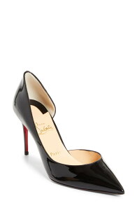 �N���X�`�����E���u�^�� ���f�B�[�X �V���[�Y �p���v�X Christian Louboutin Iriza Pointed Toe Half d'Orsay Pump Black �u���b�N