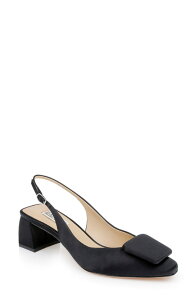 �o�b�h�O���C�~�b�V�J ���f�B�[�X �V���[�Y �q�[�� Badgley Mischka Collection Gracen Slingback Pump Black Satin �u���b�N