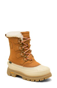 �\���� ���f�B�[�X �V���[�Y �u�[�c�E���C���u�[�c SOREL Caribou Horizon GTX Genuine Shearling Waterproof Boot Canyon Gold/ Honey White �z���C�g