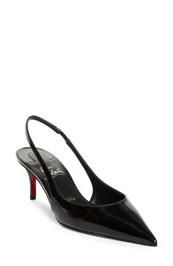 �N���X�`�����E���u�^�� ���f�B�[�X �V���[�Y �p���v�X Christian Louboutin Miss Z Pointed Toe Slingback Pump Black �u���b�N