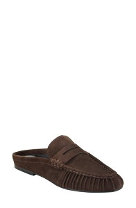 �}�[�N�E�t�B�b�V���[ ���f�B�[�X �V���[�Y �X���b�|���E���[�t�@�[ Marc Fisher LTD Jaynie Almond Toe Loafer Mule Dark Brown �u���E��
