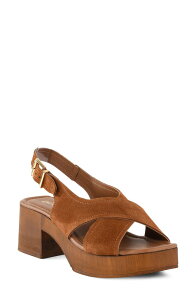 �Z�C�V�F���Y ���f�B�[�X �V���[�Y �q�[�� �v���b�g�t�H�[�� �T���_�� Seychelles Heart Of Gold Slingback Platform Sandal Brown �u���E��