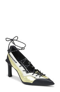 �i�`�����C�U�[ ���f�B�[�X �V���[�Y �q�[�� �X�j�[�J�[ Naturalizer x June Ambrose Zyra Pointed Toe Sneaker Pump Limelight/ Warm White/ Navy �z���C�g