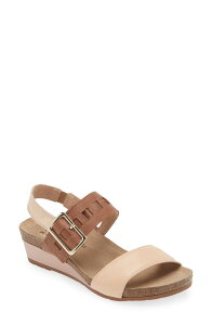 �i�I�g ���f�B�[�X �V���[�Y �q�[�� �T���_�� Naot Dynasty Wedge Sandal Pale Blush/ Caramel/ Gold �u���b�V��
