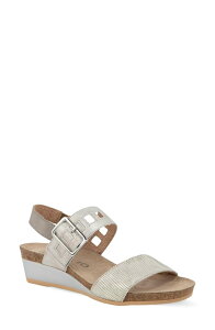 �i�I�g ���f�B�[�X �V���[�Y �q�[�� �T���_�� Naot Dynasty Wedge Sandal Platinum/ Quartz