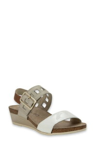 �i�I�g ���f�B�[�X �V���[�Y �q�[�� �T���_�� Naot Dynasty Wedge Sandal Porcelain/ Soft Ivory/ Latte �A�C�{���[