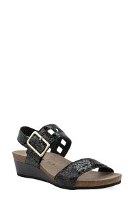 �i�I�g ���f�B�[�X �V���[�Y �q�[�� �T���_�� Naot Dynasty Wedge Sandal Reptile Patent