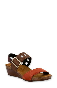 �i�I�g ���f�B�[�X �V���[�Y �q�[�� �T���_�� Naot Dynasty Wedge Sandal Spice/ Antiqute Brown/Cordovan �u���E��