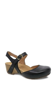 �_���X�R ���f�B�[�X �V���[�Y �q�[�� Dansko Tiffani Wedge Pump Black Milled Burnished �u���b�N
