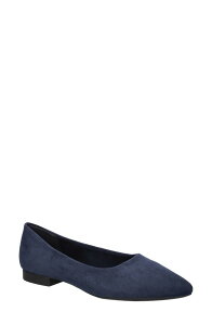 �x�����B�[�^ ���f�B�[�X �V���[�Y �p���v�X Bella Vita Mireya Pointed Toe Flat Navy Suede �l�C�r�[