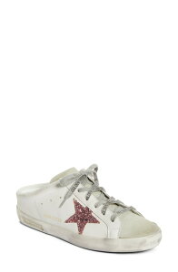 �S�[���f���O�[�X ���f�B�[�X �V���[�Y �X�j�[�J�[ Golden Goose Super-Star Sabot Mule Sneaker White/ Pink �z���C�g
