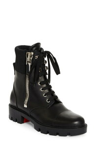 �N���X�`�����E���u�^�� ���f�B�[�X �V���[�Y �u�[�c�E���C���u�[�c Christian Louboutin En Hiver Lug Sole Bootie Black �u���b�N