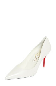 �N���X�`�����E���u�^�� ���f�B�[�X �V���[�Y �p���v�X Christian Louboutin Miss Z Pointed Toe Pump W667 Bianco/Lin Snow