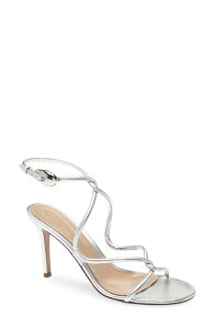 �W�������B�g ���b�V ���f�B�[�X �V���[�Y �T���_�� Gianvito Rossi Black Mamba Sandal Silver Trasp �V���o�[