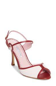 �}�m�� �u���j�N ���f�B�[�X �V���[�Y �T���_�� �J���[�u���b�N Manolo Blahnik Todda Colorblock Sandalpnk 6804/Dred 6039