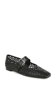 ���B���X ���f�B�[�X �V���[�Y �p���v�X Vince Daniela Perforated Mary Jane Flat Black �u���b�N