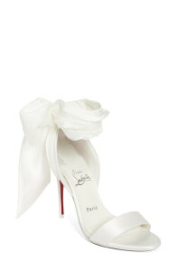 �N���X�`�����E���u�^�� ���f�B�[�X �V���[�Y �T���_�� �A���N�� Christian Louboutin Sandale du Dsert Ankle Wrap Sandal Ivory/ Snow �A�C�{���[