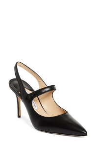 �}�m�� �u���j�N ���f�B�[�X �V���[�Y �p���v�X Manolo Blahnik Camparisli Pointed Toe Mary Jane Slingback Pump Black �u���b�N