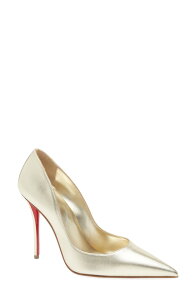 �N���X�`�����E���u�^�� ���f�B�[�X �V���[�Y �p���v�X Christian Louboutin Miss Z Pointed Toe Pump G306 Platine/ Lin Platine