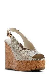�A���h ���f�B�[�X �V���[�Y �q�[�� �v���b�g�t�H�[�� �T���_�� ALDO Tatianah Platform Wedge Sandal Ivory Multi �A�C�{���[