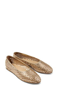 �r�[�N ���f�B�[�X �V���[�Y �p���v�X Beek Swiftlet Perforated Ballet Shoe Gold �S�[���h