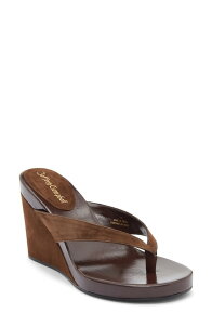 �W�F�t���[ �L�����x�� ���f�B�[�X �V���[�Y �q�[�� �v���b�g�t�H�[�� Jeffrey Campbelliezel Platform Wedge Flip Flop Brown Suede Combo �u���E��