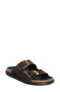 �U ���E ���f�B�[�X �V���[�Y �T���_�� The Row Buckle Slide Sandal Coffee �R�[�q�[