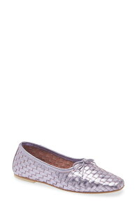 �t���_�T���o�h�[�� ���f�B�[�X �V���[�Y �p���v�X Freda Salvador Woven Square Toe Ballet Flat Lilac Metallic ���C���b�N