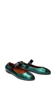 �y�l���y�V���o�[�Y ���f�B�[�X �V���[�Y �p���v�X Penelope Chilvers Rock and Roll Mary Jane Flat Emerald �G�������h