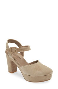 �R���_�[�j ���f�B�[�X �V���[�Y �q�[�� �v���b�g�t�H�[�� �A���N�� Cordani Torin Ankle Straplatform Pump Tortora Suede