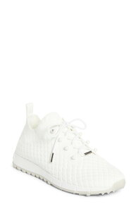 �W�~�[�`���[ ���f�B�[�X �V���[�Y �X�j�[�J�[ �j�b�g Jimmy Choo Veles Faux Pearl Knit Sneaker X White �z���C�g