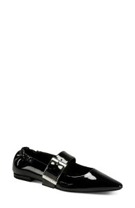 �_�i �L������ �j���[���[�N ���f�B�[�X �V���[�Y �p���v�X DKNY Cormic Mary Jane Pointed Toe Flat Black �u���b�N