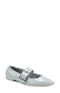 �_�i �L������ �j���[���[�N ���f�B�[�X �V���[�Y �p���v�X DKNY Cormic Mary Jane Pointed Toe Flat Storm Grey �O���[