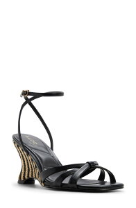 �A���h ���f�B�[�X �V���[�Y �q�[�� �T���_�� �A���N�� ALDO Ermannankle Strap Wedge Sandal Black �u���b�N