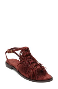 �A�b�V�� ���f�B�[�X �V���[�Y �T���_�� �t�����W Ash Panic Fringe Sandal Marsala